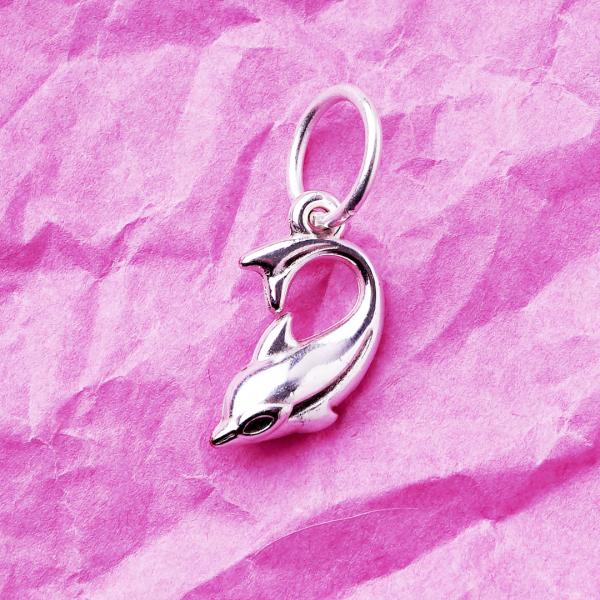 Delfin, versilbert mit 999er Feinsilber, Amulett S